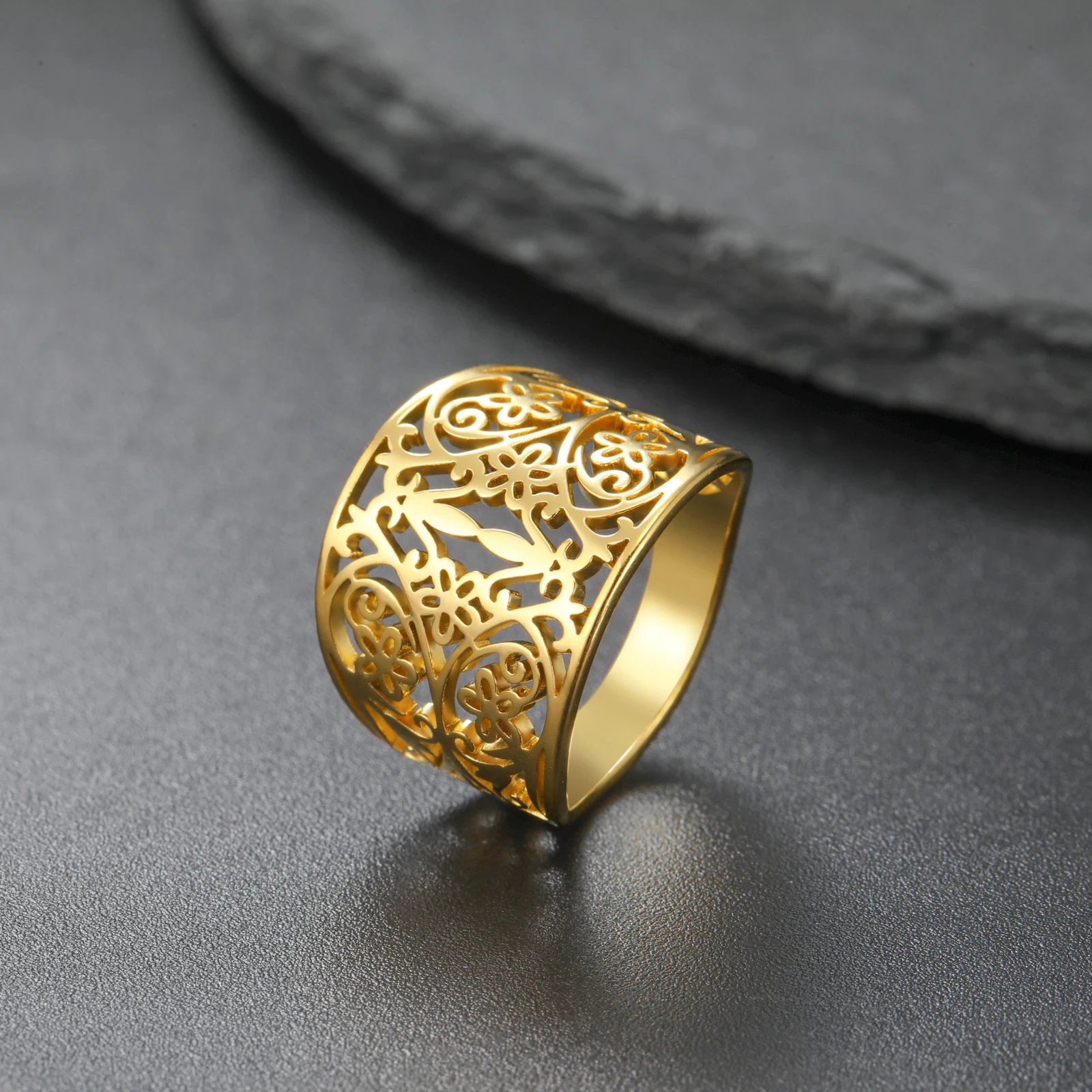 Gilded Petal Ring