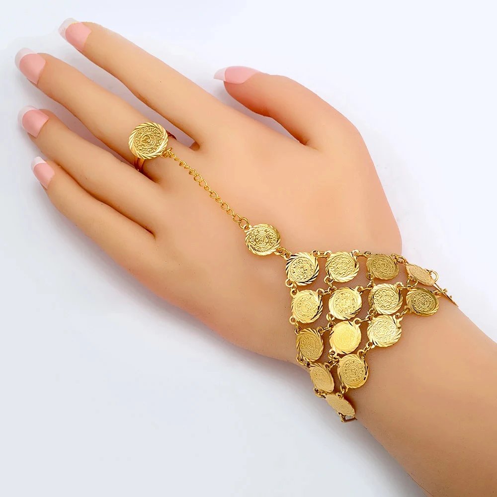 Gold Bracelet With Ring