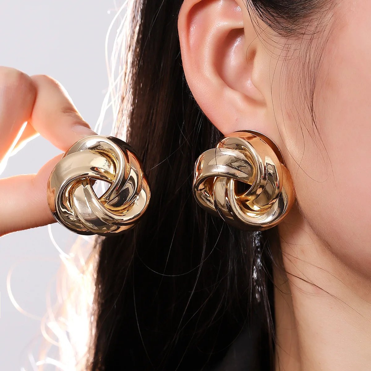 Modern Twisted Knot Earrings