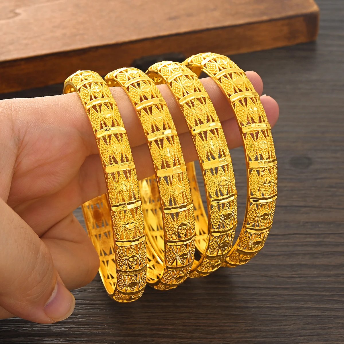 Gold Cuff Bangles